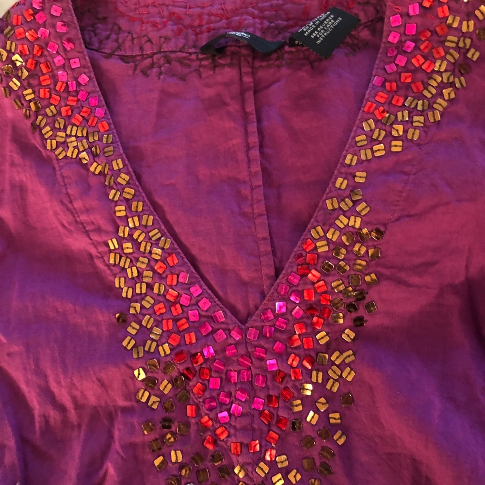 Mossimo 3/4 length sleeve top with sequin S